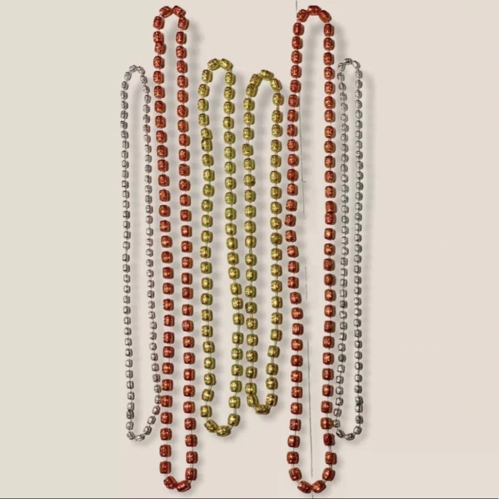 Lot of 6- 2020 New Orleans Mardi Gras Krewe of Bacchus Barrel Beaded Necklaces